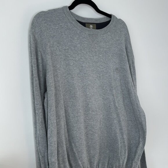 Timberland Men Gray Long Sleeve Crewneck Sweater  Plus Size XXL - Picture 3 of 11